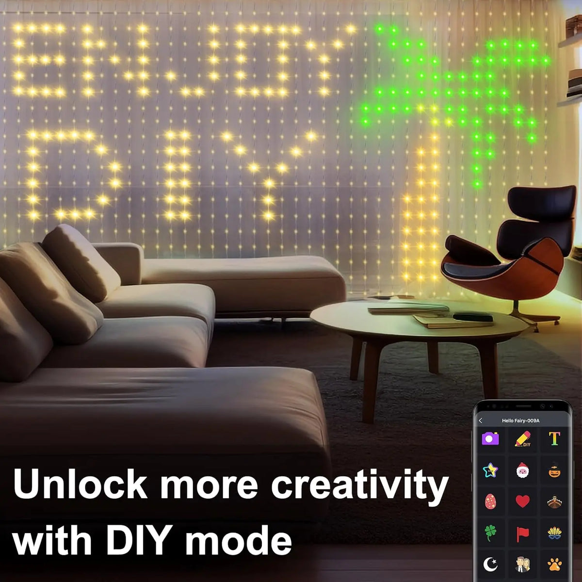Smart LED Christmas Curtain Lights