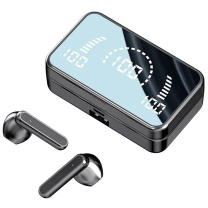Wireless Bluetooth Headset with Charge Box Noise Cancelling LED Earbuds with Mic Wireless Headphones Bluetooth Earphones