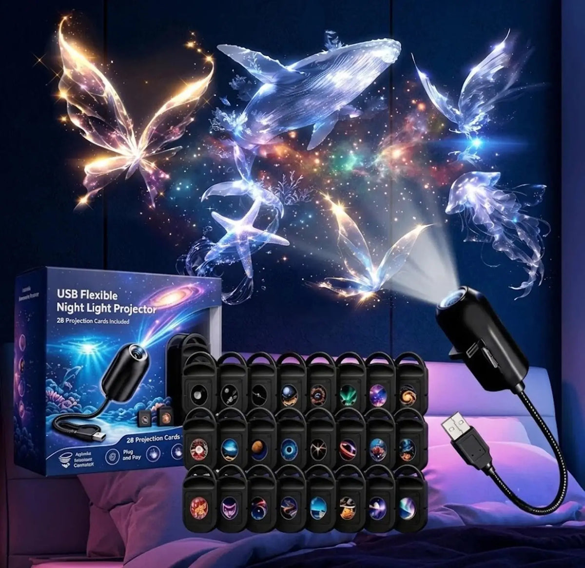HD Rotating Christmas Projector Light