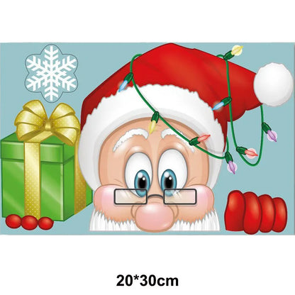 Santa & Reindeer Christmas Window Clings