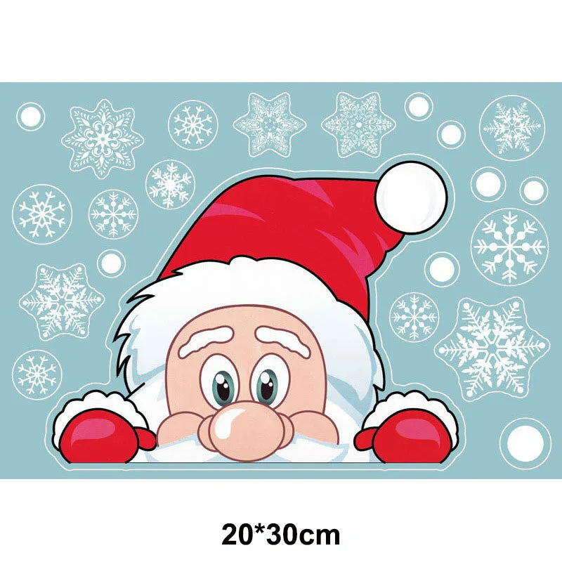 Santa & Reindeer Christmas Window Clings