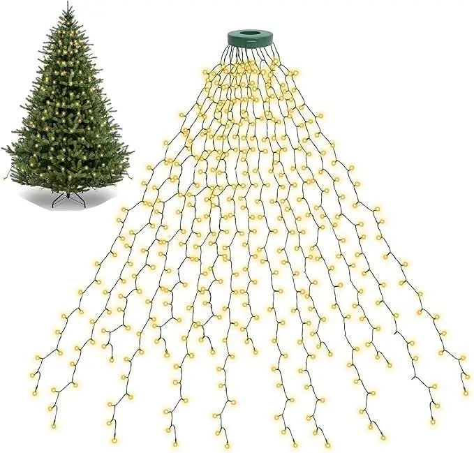 LED Waterfall Christmas Tree Lights — Global Mix holiday decor image 1