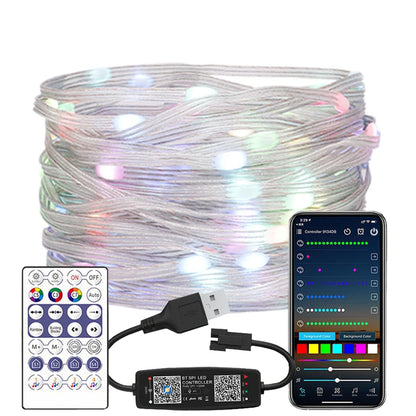 Addressable RGB Christmas LED String Lights