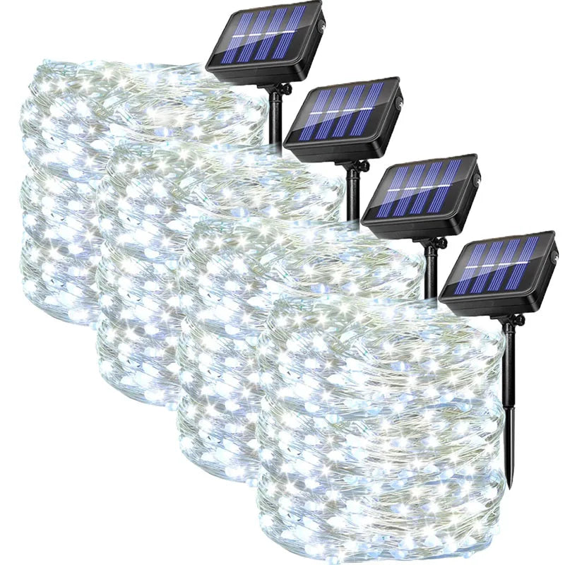 Outdoor Solar Christmas String Lights – 4 Pack