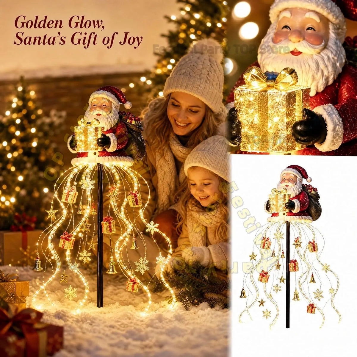 Santa Magic Fountain LED Garden Light — Global Mix holiday decor image 3