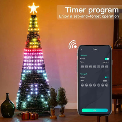 Smart Christmas Tree Lights with Star Topper