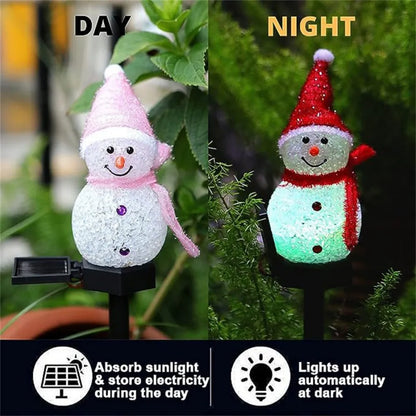 Solar Snowman LED Garden Light — Global Mix holiday decor image 5