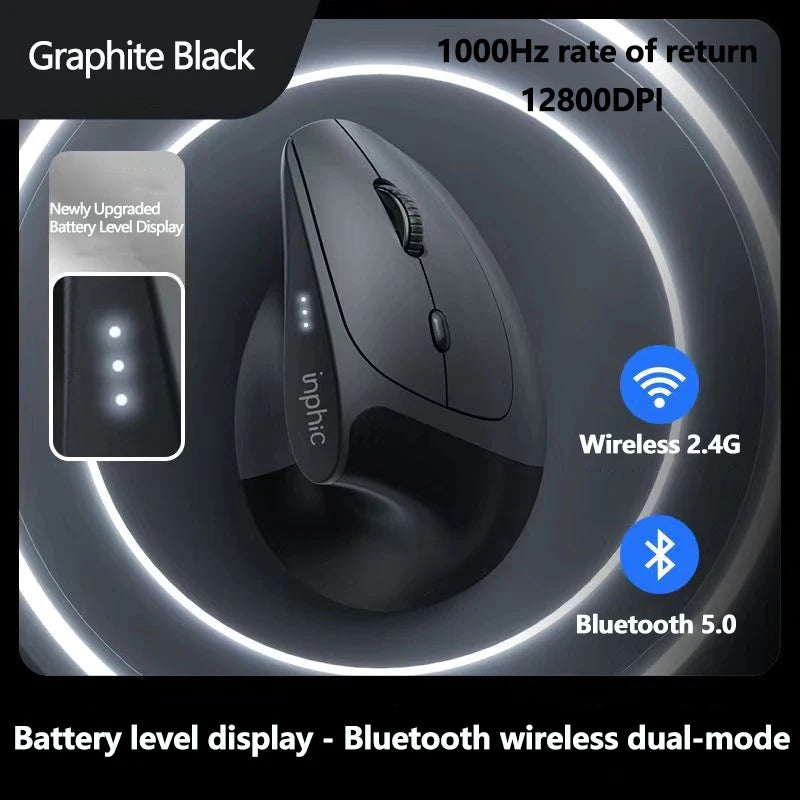 INPHIC X9 Pro Wireless Vertical Ergonomic Mouse