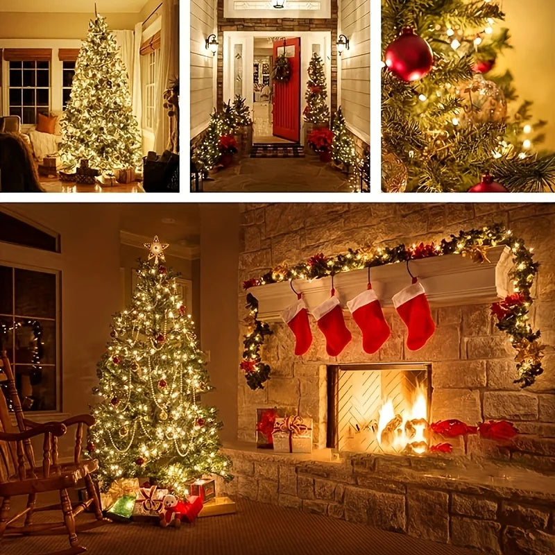 Outdoor Solar Christmas String Lights – 4 Pack