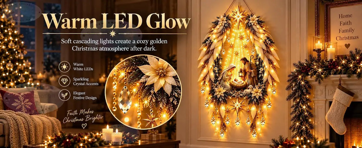 Lighted Nativity Wall Decor — Global Mix holiday decor image 9