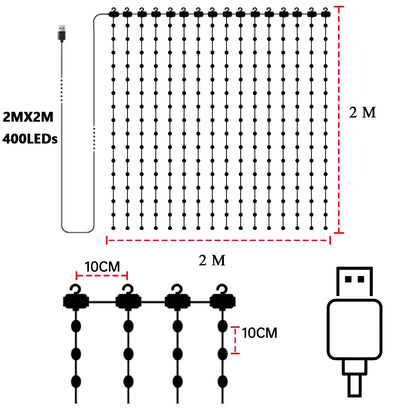 Smart RGB Christmas Curtain Lights