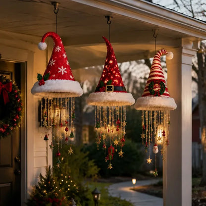 Lighted Santa Hat Christmas Chandelier