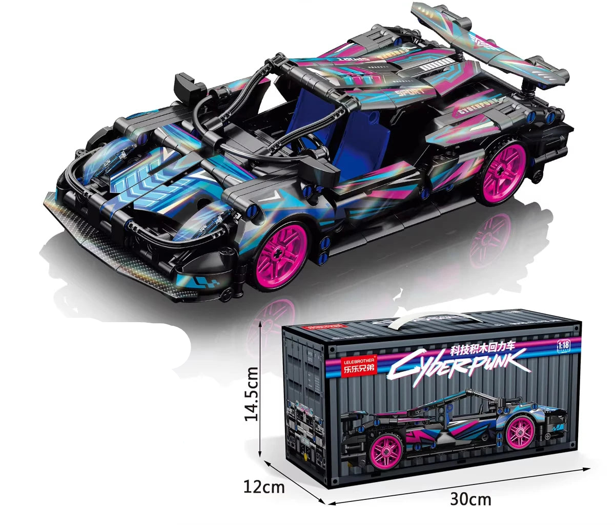 67129 Car MOC 1280pcs Building Blocks Car and Construction Toy Adult Collectible Cars Set to Build 1:14 Scale Sports Car Model