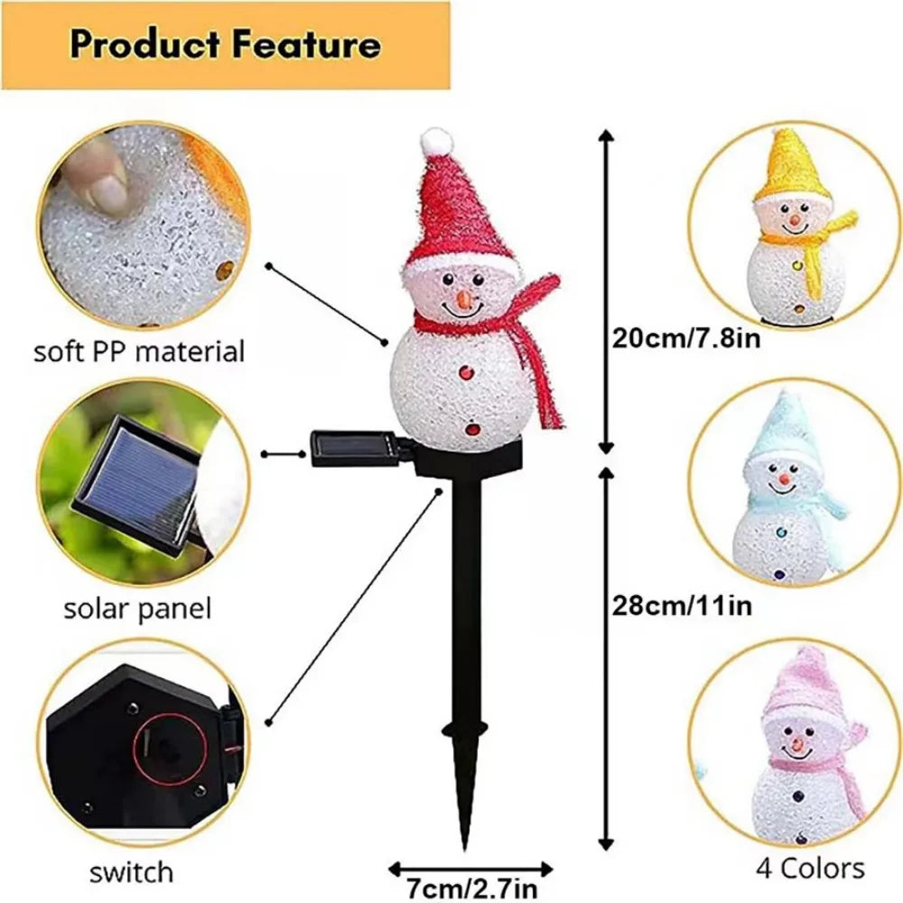 Solar Snowman LED Garden Light — Global Mix holiday decor image 6