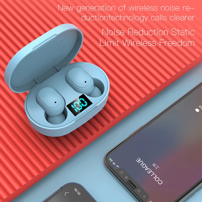 Wireless Earphones Bluetooth 5.0 Headphones Waterproof Earbuds LED Display HD Stereo Bass Mic