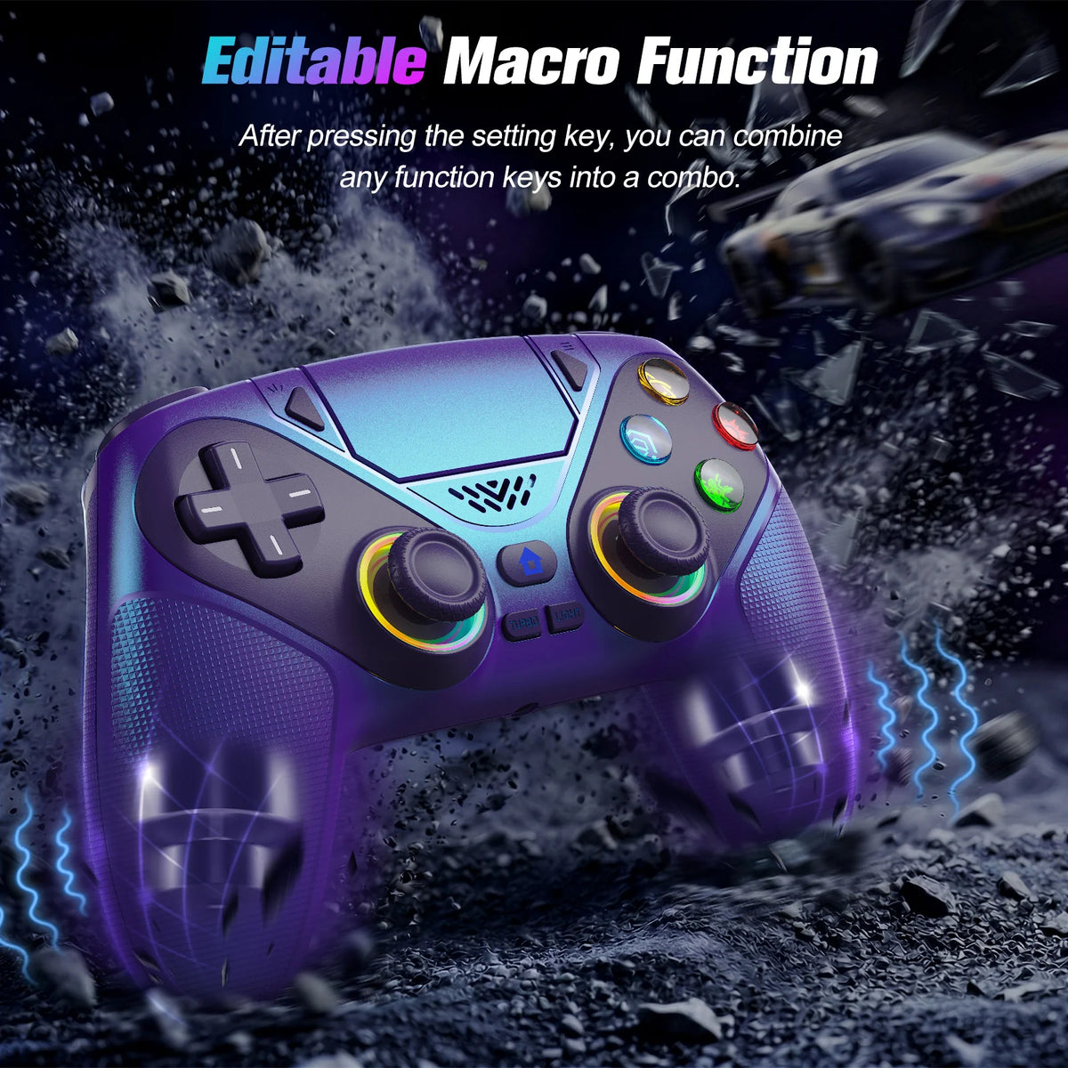 Wireless RGB Controller for PS5 & PC