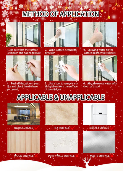 Santa & Snowman Christmas Window Clings