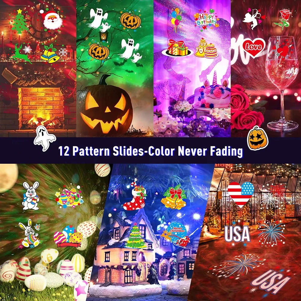 2-in-1 Outdoor Christmas Projector Light