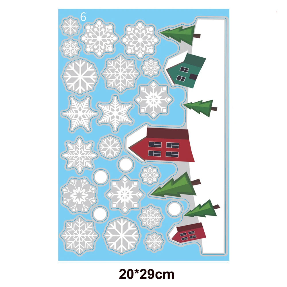 Santa & Reindeer Christmas Window Clings