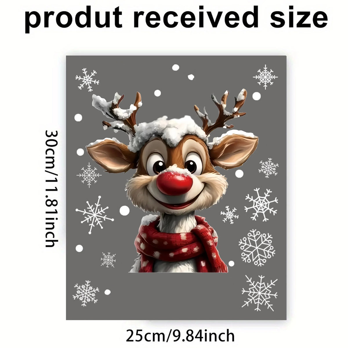 Snowflake & Reindeer Christmas Window Clings