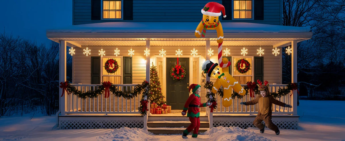 7 FT Inflatable Gingerbread Man Christmas Decoration