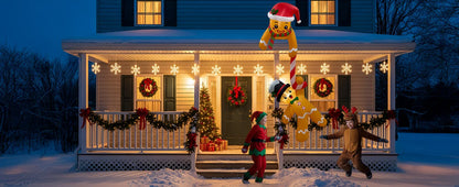 7 FT Inflatable Gingerbread Man Christmas Decoration