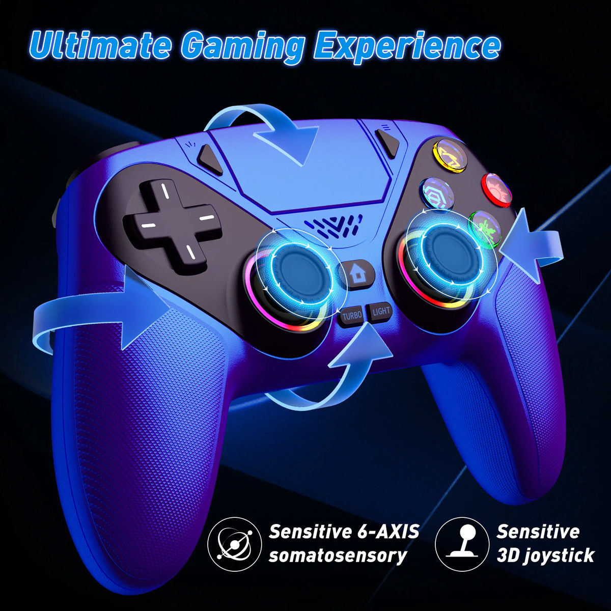 Wireless RGB Controller for PS5 & PC