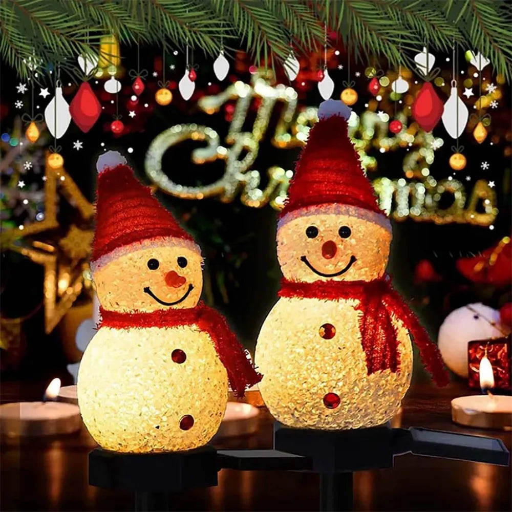 Solar Snowman LED Garden Light — Global Mix holiday decor image 4