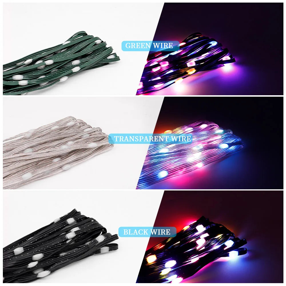 Addressable RGB Christmas LED String Lights