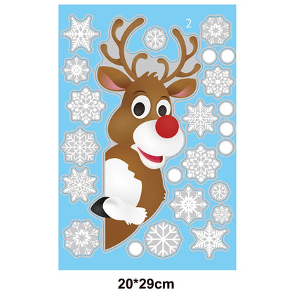 Santa & Reindeer Christmas Window Clings