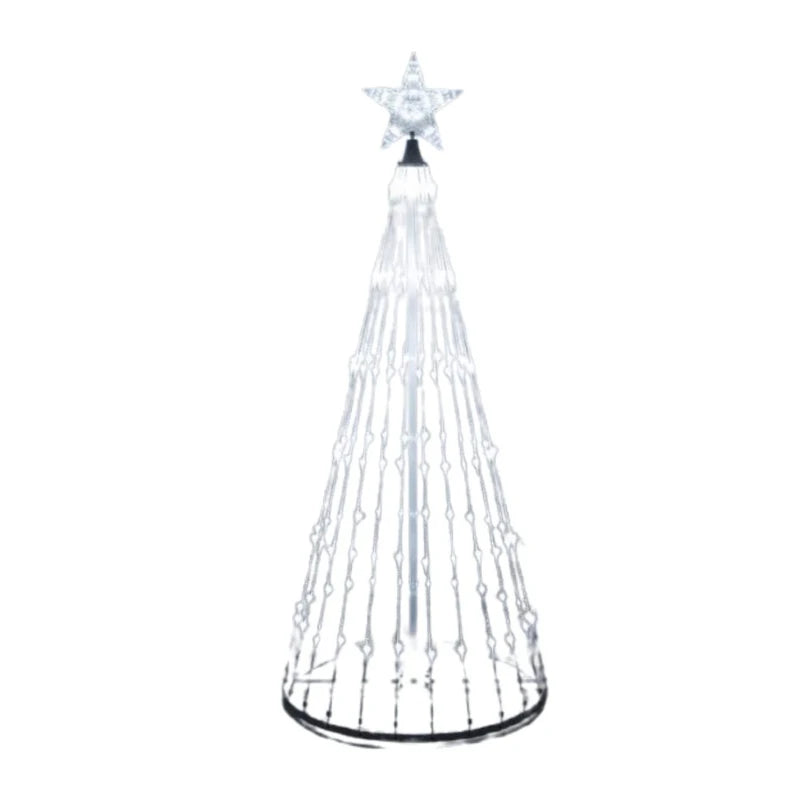 Christmas Tree Waterfall Star Lights