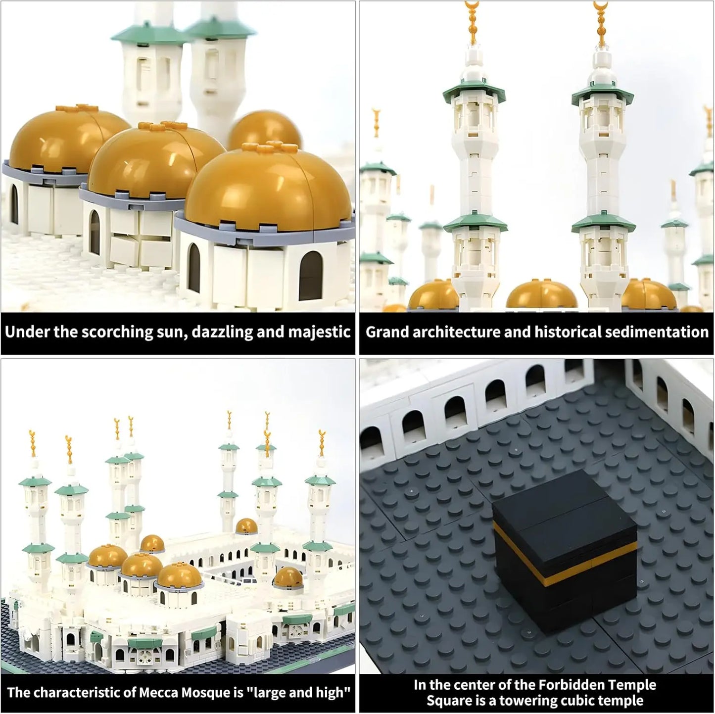 Great Mosque of Mecca Building Blocks Set Islamic Masjid Architectural Model Toys Muslim Eid Gifts for Kids Adult 2291 Pieces