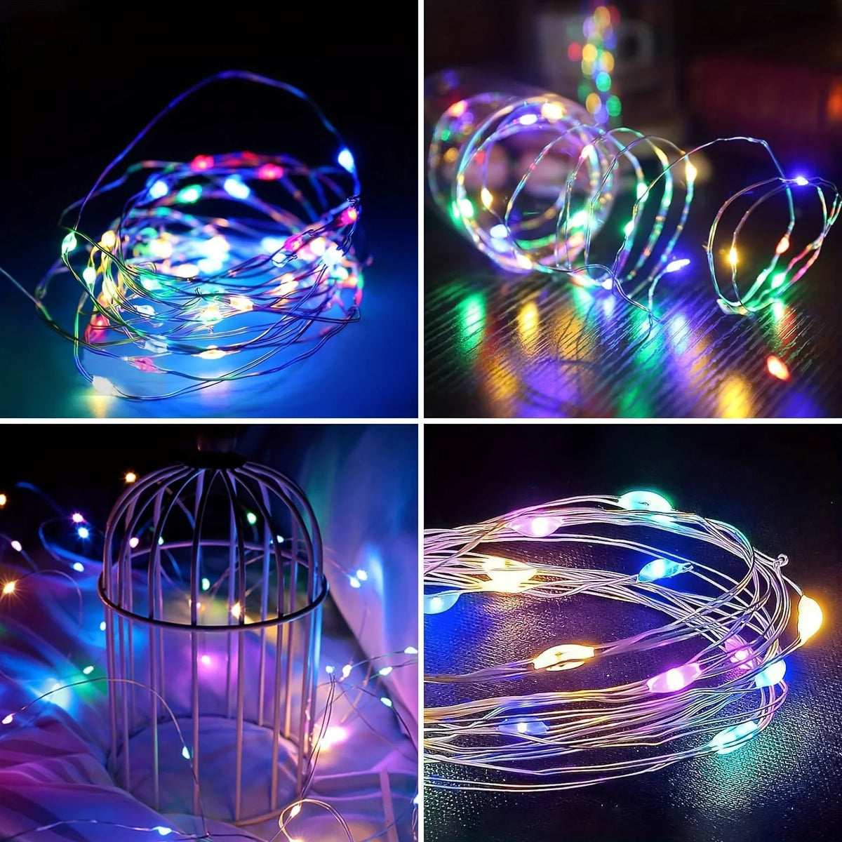 Outdoor Solar Christmas String Lights – 4 Pack