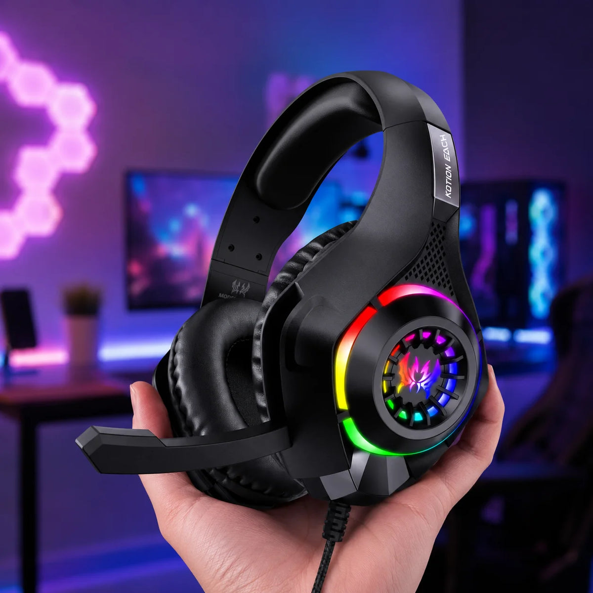 GS410 Wired RGB Gaming Headset with Microphone – 3.5mm