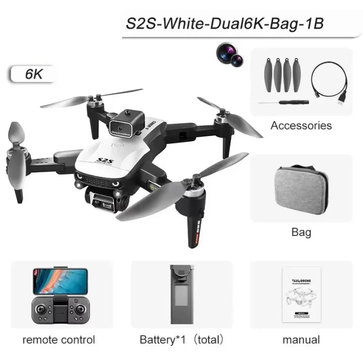 Drone 8K 5G GPS HD Aerial Photography Dual-Camera Omnidirectional Obstacle Brushless Avoidance Quadcopter