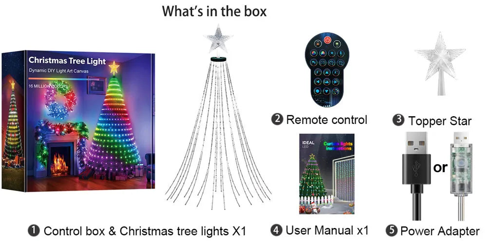 RGBIC Smart Christmas Tree Lights – 400 LED