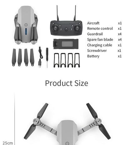 Pro WiFi FPV Drone - Single/Dual 4K/1080P Camera, Wide-Angle HD, Altitude Hold, Foldable Quadcopter RC Helicopter Toy