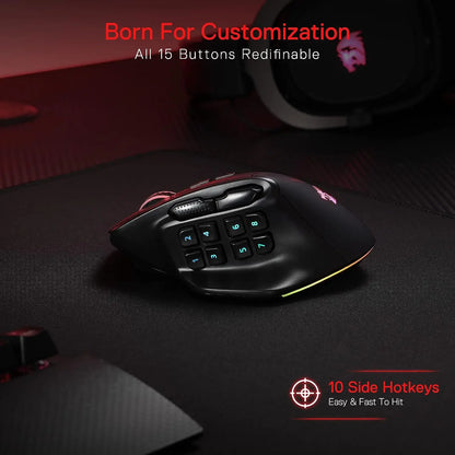 Redragon M811 Pro Wireless MMO Gaming Mouse