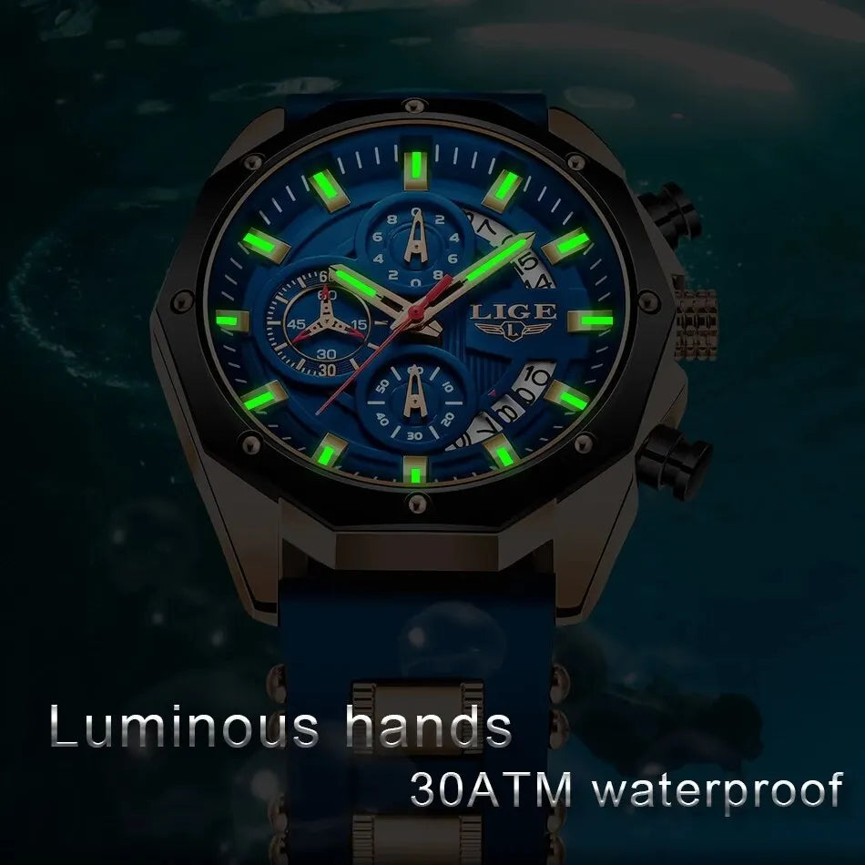 Luxury Chronograph – Waterproof Sport Quartz Watch for Men