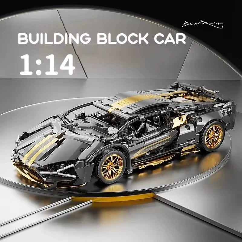 67129 Car MOC 1280pcs Building Blocks Car and Construction Toy Adult Collectible Cars Set to Build 1:14 Scale Sports Car Model