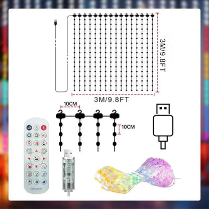 Smart LED Christmas Curtain Lights