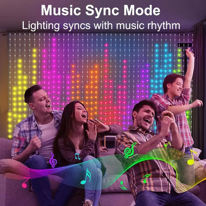 Smart LED Christmas Curtain Lights
