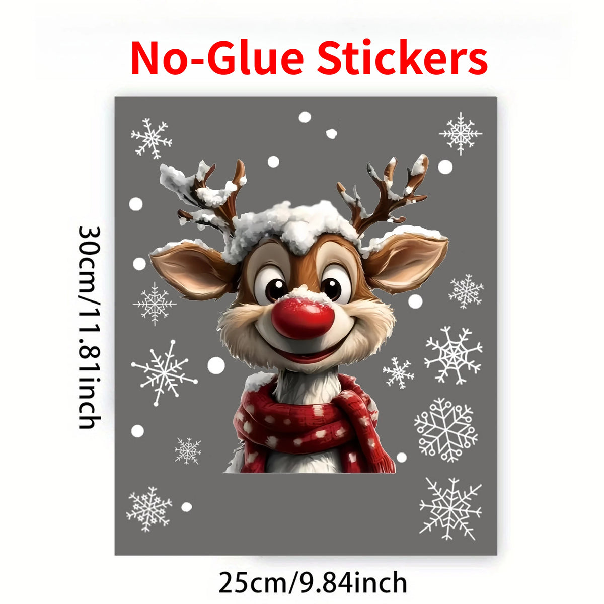 Snowflake & Reindeer Christmas Window Clings