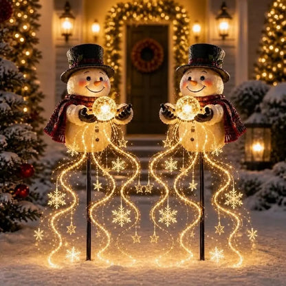 Snowman Starfall Christmas Garden Light