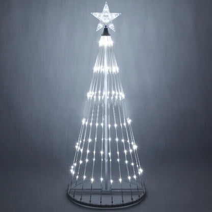 Christmas Tree Waterfall Star Lights