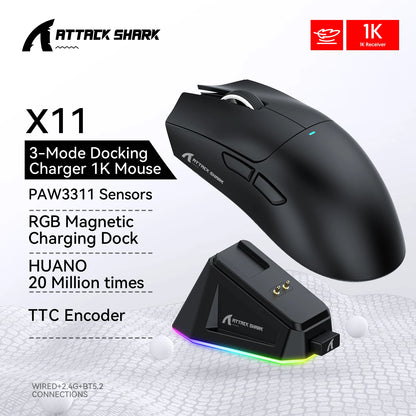 ATTACK SHARK X11 Wireless Gaming Mouse