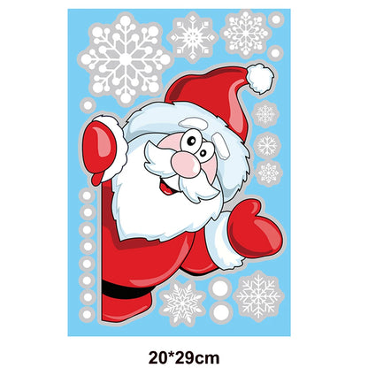 Santa & Reindeer Christmas Window Clings