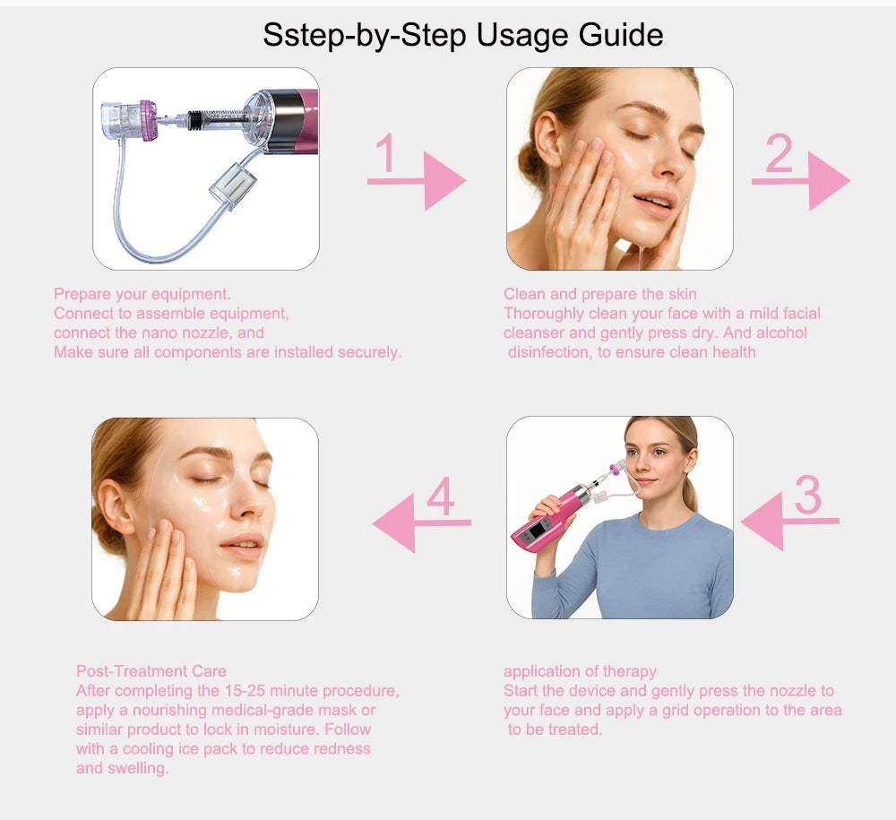 Vacuum Activated Hyaluronic Acid Beauty Gun Negative Pressure Moisturizing Microcrystal Pen Beauty Tool - Global Mix