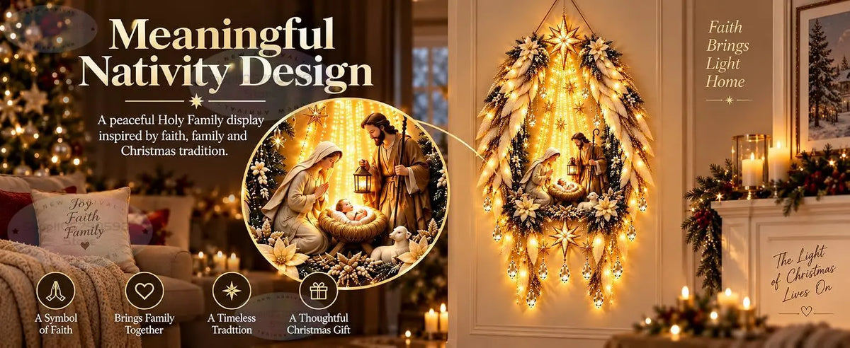 Lighted Nativity Wall Decor — Global Mix holiday decor image 8