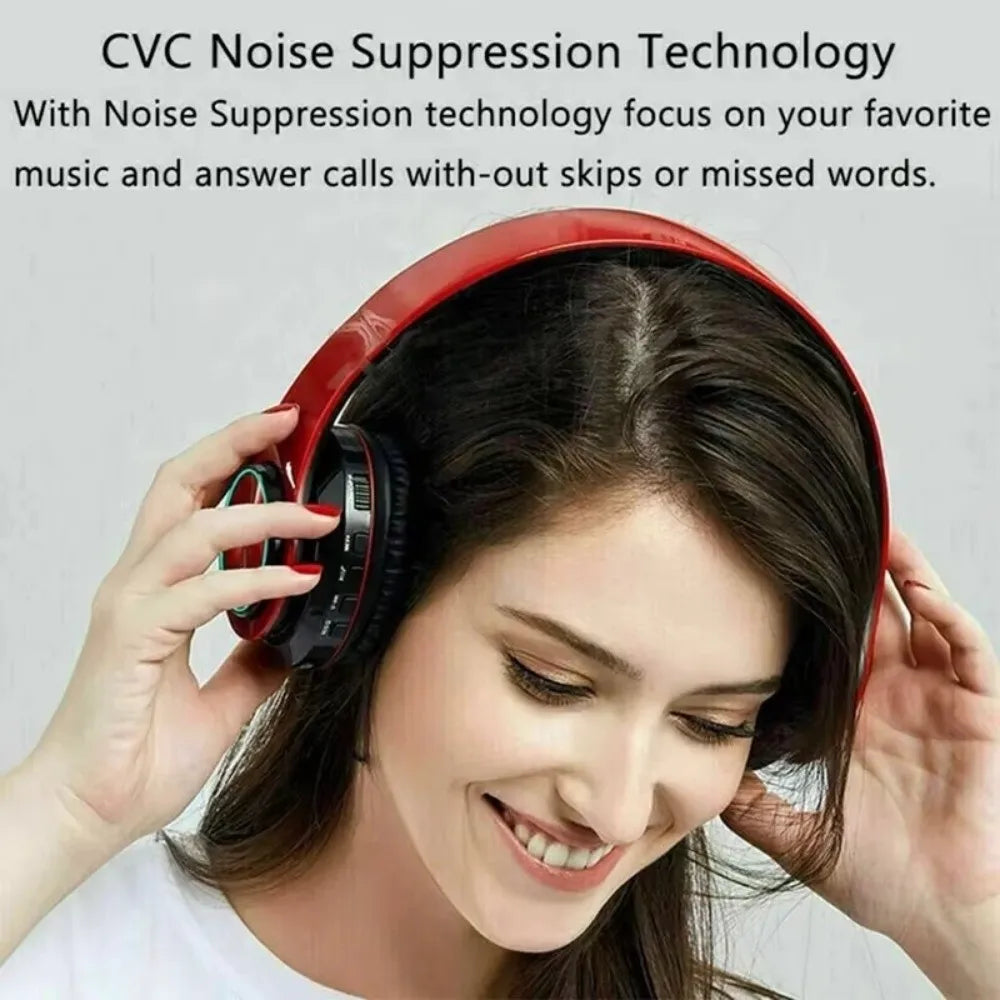 RGB Wireless Bluetooth Headphones with Microphone